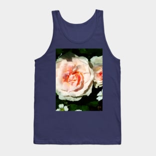 Pale Pink Roses in Garden Tank Top